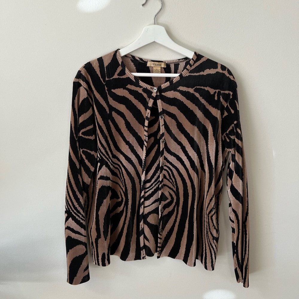 Vintage - y2k plissé cardigan